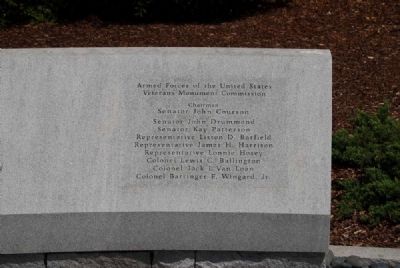 South Carolina Veterans Memorial<br>North Bench Inscription image. Click for full size.