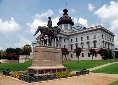 South Carolina Statehouse<br>South Entrance<br>Wade Hampton Statue image. Click for full size.