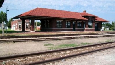 Missouri Pacific Railroad Depot at Downs image. Click for full size.