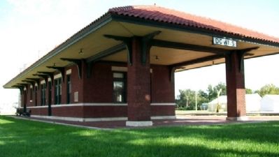 Missouri Pacific Railroad Depot at Downs image. Click for full size.