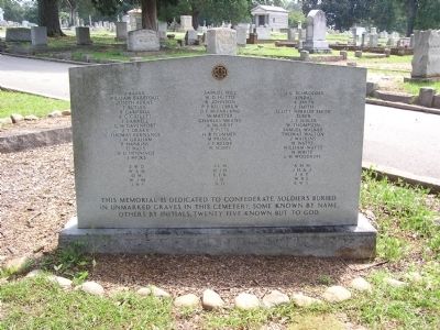Elmwood Cemetery Confederate Soldiers Marker image. Click for full size.