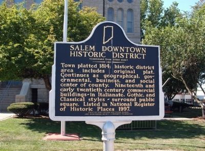 Salem Downtown Historic District Marker image. Click for full size.
