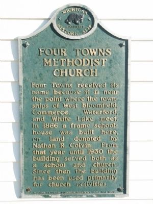 Four Towns Methodist Church Marker. Click for full size. Four Towns Methodist Church Marker image. Click for full size.