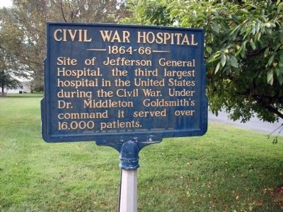 Civil War Hospital Marker. Click for full size. Civil War Hospital Marker image. Click for full size.