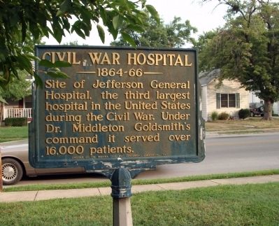 Obverse View - - Civil War Hospital Marker image. Click for full size.