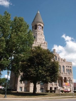 South/West Corner - - Washington County Courthouse - - Salem, Indiana image. Click for full size.