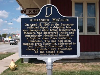 Side 'One' - - Alexander McClure Marker. Click for full size. Side 'One' - - Alexander McClure Marker image. Click for full size.