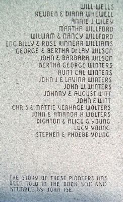 Pioneers, O Pioneers Honor Roll. Click for full size. Pioneers, O Pioneers Honor Roll image. Click for full size.