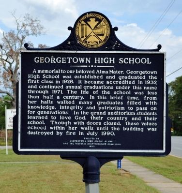 Georgetown High School / Alma Mater Marker image. Click for full size.