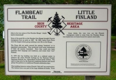 Flambeau Trail - Little Finland Marker image. Click for full size.