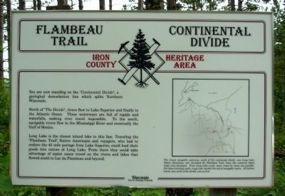 Flambeau Trail – Continental Divide Marker image. Click for full size.