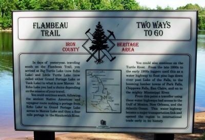 Flambeau Trail – Two Ways to Go Marker image. Click for full size.
