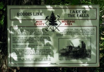 Roddis Line – Lake of the Falls Marker image. Click for full size.