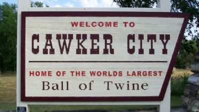 Cawker City Welcome Sign image. Click for full size.