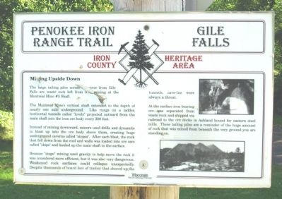 Penokee Iron Range Trail – Gile Falls Marker image. Click for full size.