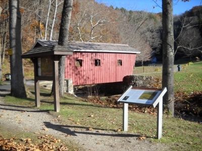 Marker in Kent Falls State Park. Click for full size. Marker in Kent Falls State Park image. Click for full size.