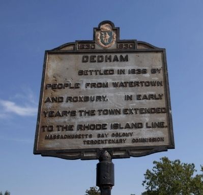 Dedham (Eastern Avenue and High Street) Marker. Click for full size. Dedham (Eastern Avenue and High Street) Marker image. Click for full size.