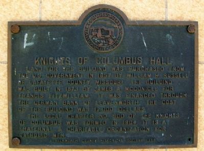 Knights of Columbus Hall Marker image. Click for full size.
