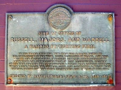 Site of Offices of Russell, Majors, and Waddell Marker image. Click for full size.
