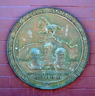 National Pony Express Centennial Association Marker. Click for full size. National Pony Express Centennial Association Marker image. Click for full size.