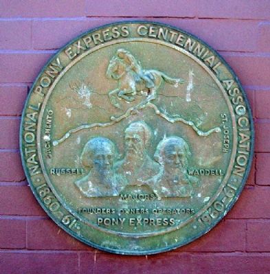 National Pony Express Centennial Association Marker image. Click for full size.
