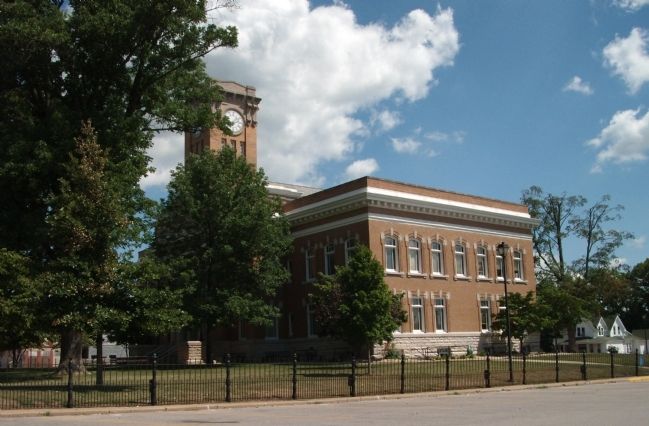 South/West Corner - - Jackson County Courthouse - - Brownstown, Indiana. Click for full size. South/West Corner - - Jackson County Courthouse - - Brownstown, Indiana image. Click for full size.