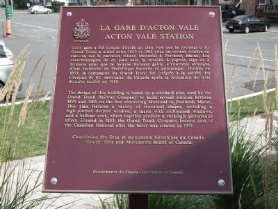 Acton Vale Station Marker image. Click for full size.