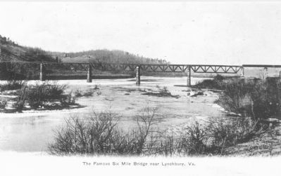 The Famous Six Mile Bridge Near Lynchburg, Va. image. Click for full size.