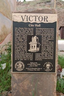 Victor City Hall Marker image. Click for full size.