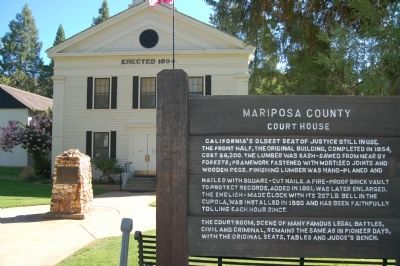Mariposa County Court House Marker image. Click for full size.