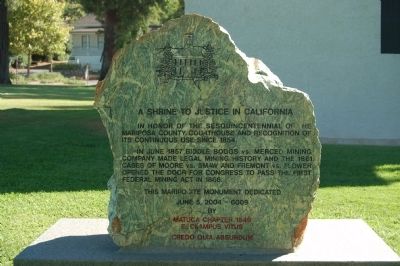 A Shrine to Justice in California Marker image. Click for full size.