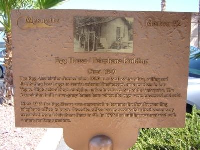 Egg House / Telephone Building Marker. Click for full size. Egg House / Telephone Building Marker image. Click for full size.