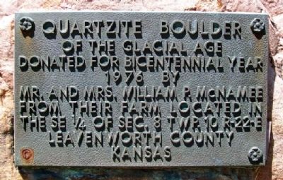 Quartzite Boulder Marker. Click for full size. Quartzite Boulder Marker image. Click for full size.