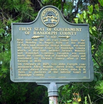 First Seat of Government of Randolph County Marker. Click for full size. First Seat of Government of Randolph County Marker image. Click for full size.