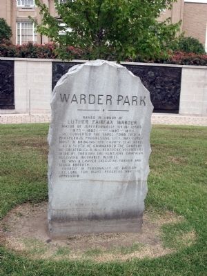 Warder Park Marker image. Click for full size.