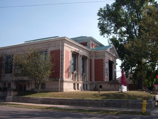 South/West Corner - - New Albany's Carnegie Library - - New Albany, Indiana image. Click for full size.