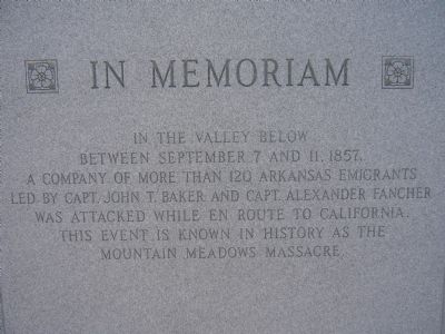 1990 Mountain Meadows Monument Marker image. Click for full size.