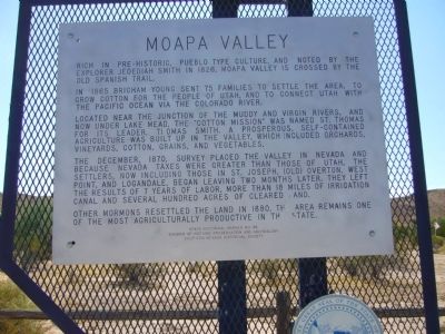 Moapa Valley Marker image. Click for full size.