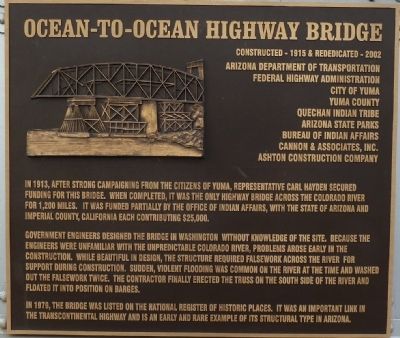 Ocean-to-Ocean Bridge Highway Bridge Marker image. Click for full size.