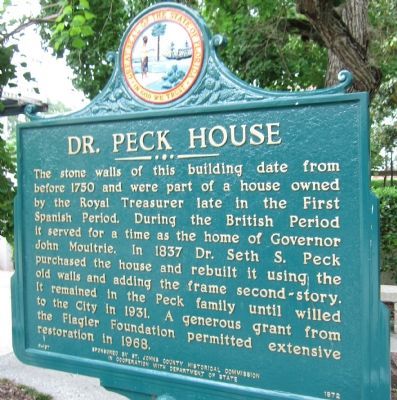 Dr. Peck House Marker image. Click for full size.