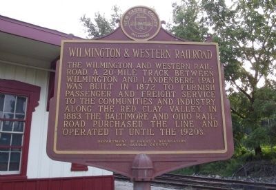 Wilmington & Western Railroad Marker image. Click for full size.