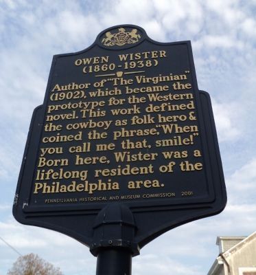 Owen Wister Marker image. Click for full size.