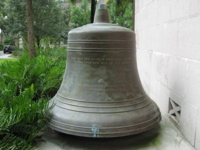 Bell outside Hulley Tower image. Click for full size.