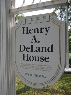 Henry A. DeLand House Museum Sign image. Click for full size.
