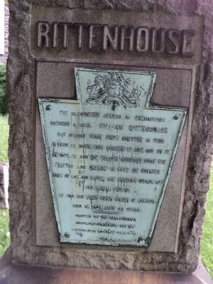 Rittenhouse Marker. Click for full size. Rittenhouse Marker image. Click for full size.