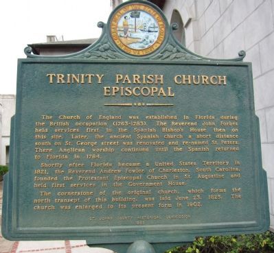 Trinity Parish Church Episcopal Marker. Click for full size. Trinity Parish Church Episcopal Marker image. Click for full size.