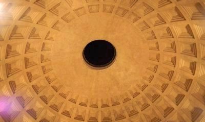 The Pantheon copula, interior view at night image. Click for full size.