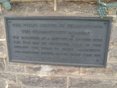 The Public School of Germantown Marker image. Click for full size.