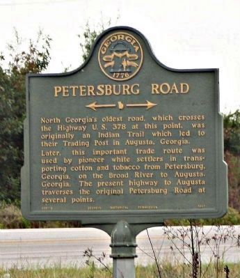 Petersburg Road Marker. Click for full size. Petersburg Road Marker image. Click for full size.