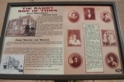 The Bawdy Side of Town Marker. Click for full size. The Bawdy Side of Town Marker image. Click for full size.